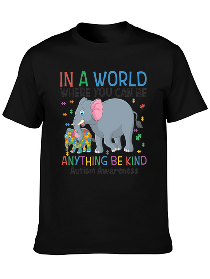 Autism Awareness Elephant T-Shirt - Be Kind