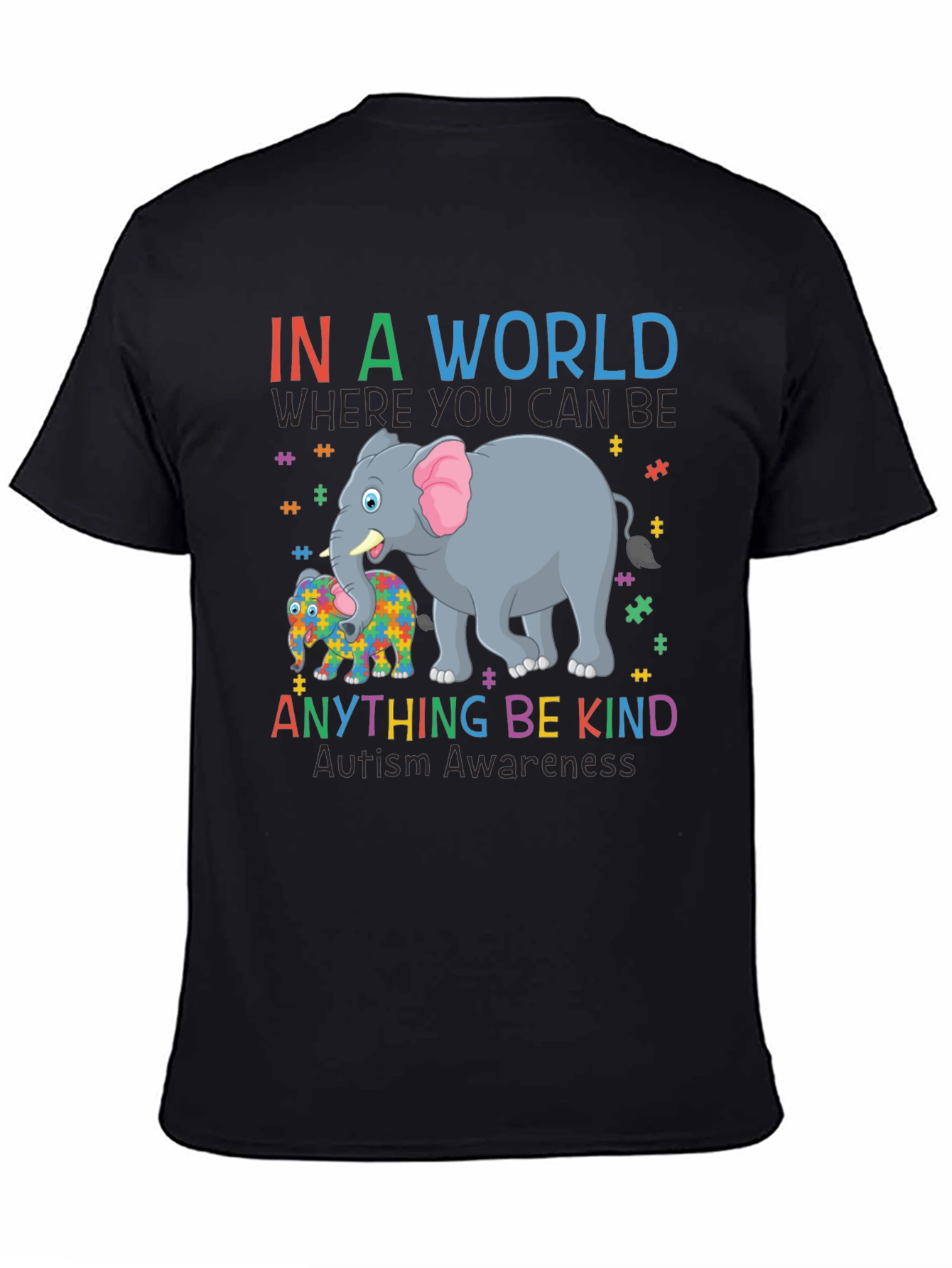 Autism Awareness Elephant T-Shirt - Be Kind