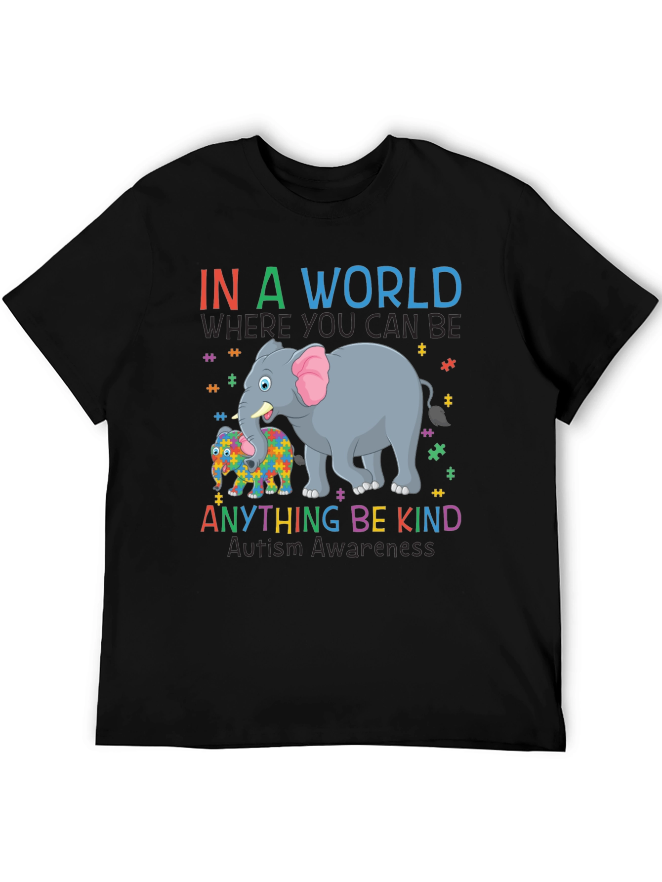 Autism Awareness Elephant T-Shirt - Be Kind