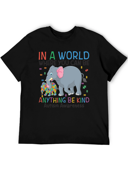 Autism Awareness Elephant T-Shirt - Be Kind