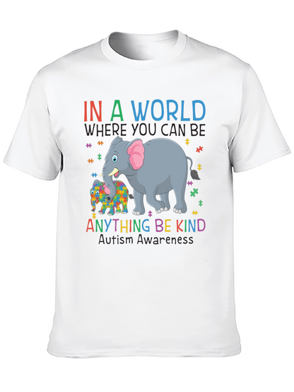 Autism Awareness Elephant T-Shirt - Be Kind