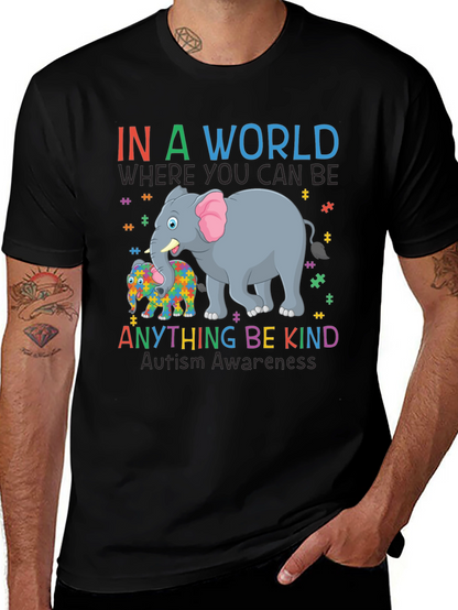 Autism Awareness Elephant T-Shirt - Be Kind