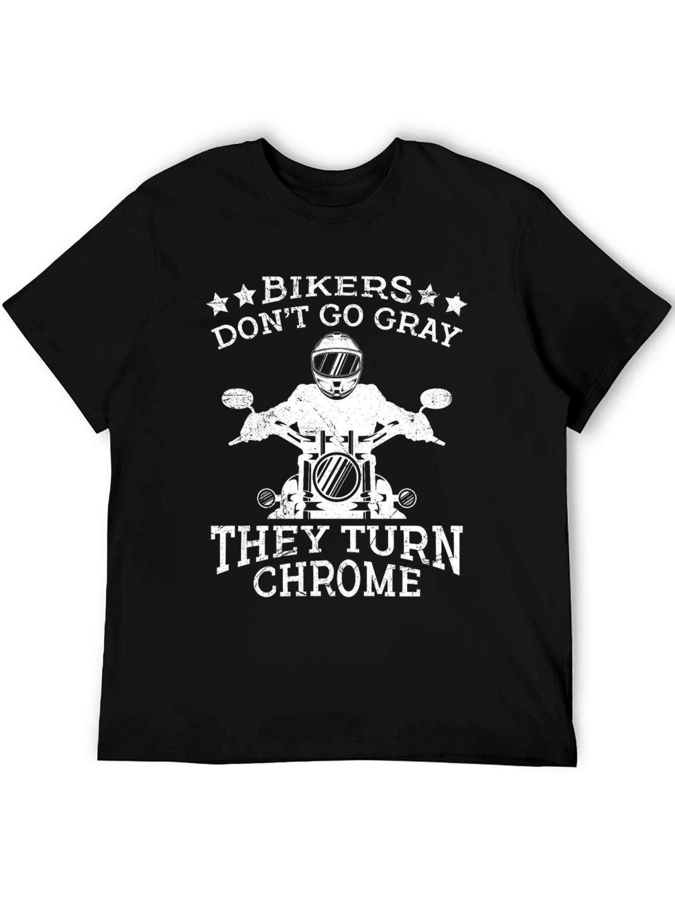 Bikers Turn Chrome Graphic Tee - Ride in Style
