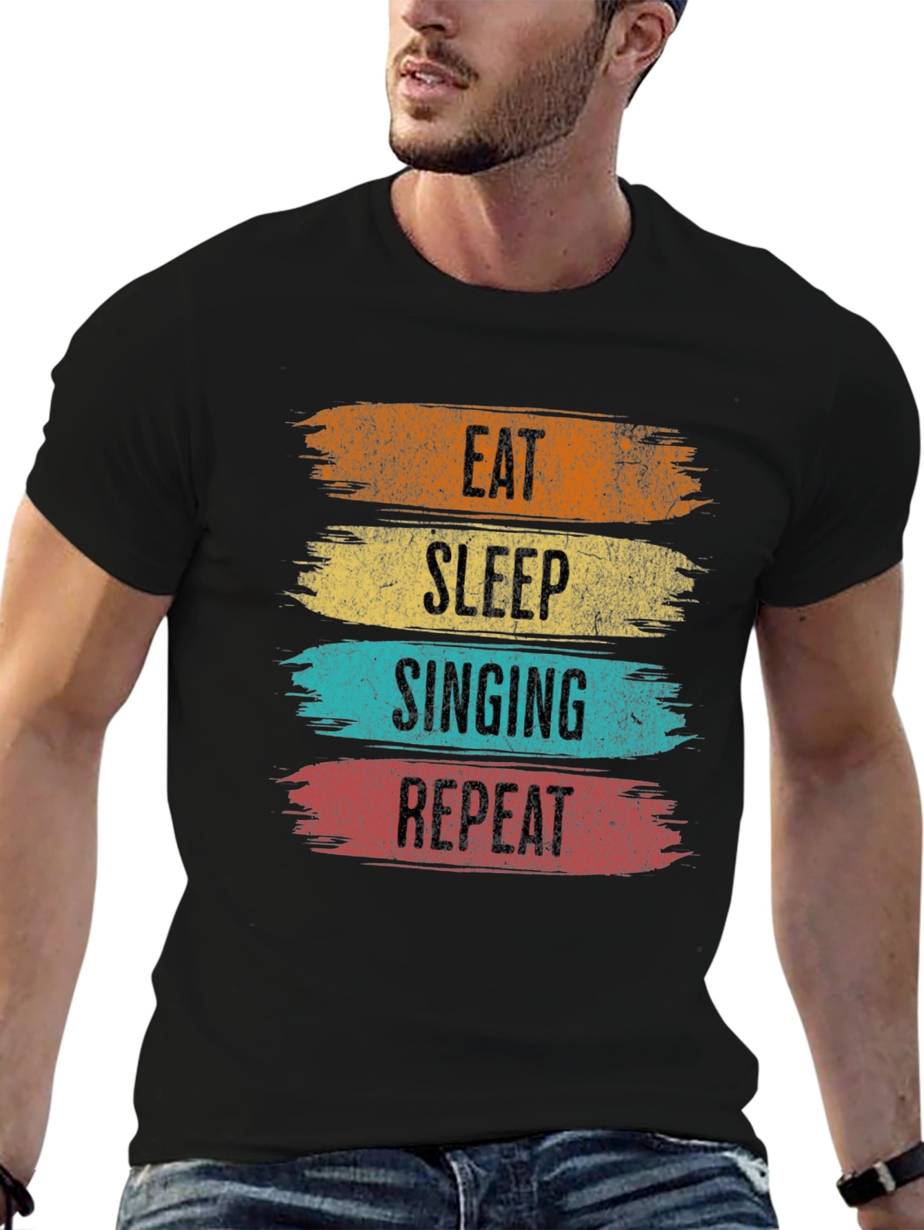 Eat Sleep Singing Repeat T-Shirt - Music Lover Tee