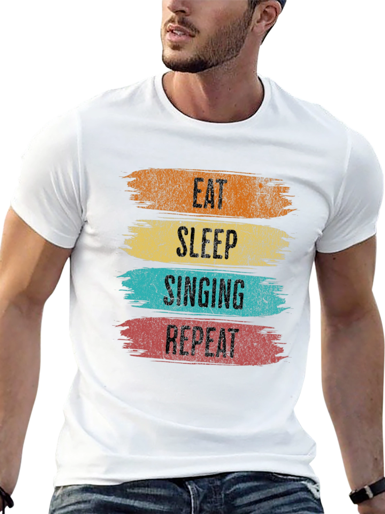 Eat Sleep Singing Repeat T-Shirt - Music Lover Tee