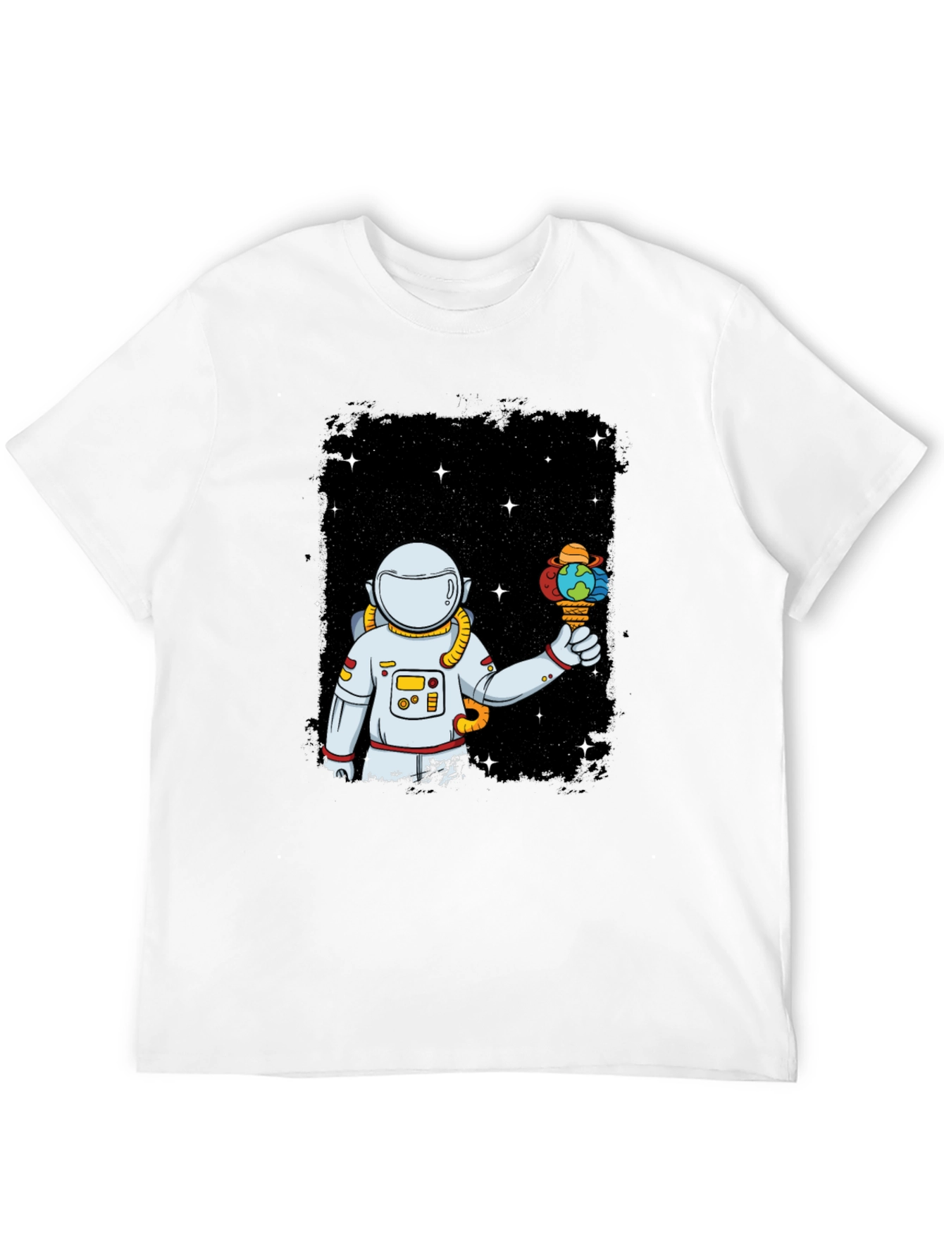Astronaut Earth Ice Cream Graphic T-Shirt