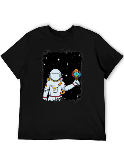 Astronaut Earth Ice Cream Graphic T-Shirt