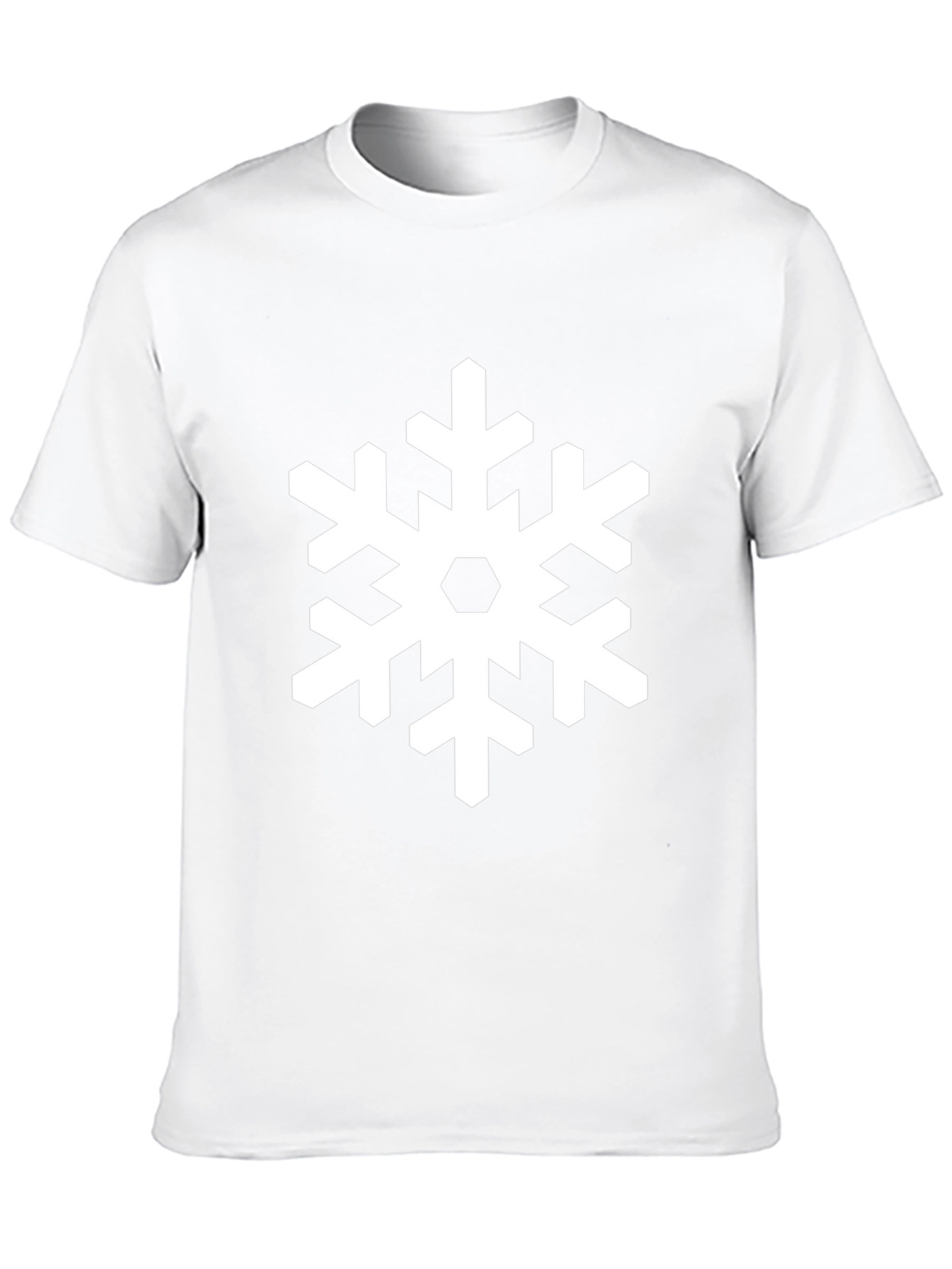 Snowflake Graphic Print Black T-Shirt