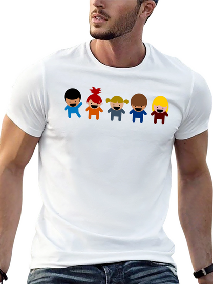 Cartoon Kids Graphic Black T-Shirt