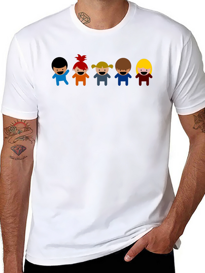Cartoon Kids Graphic Black T-Shirt