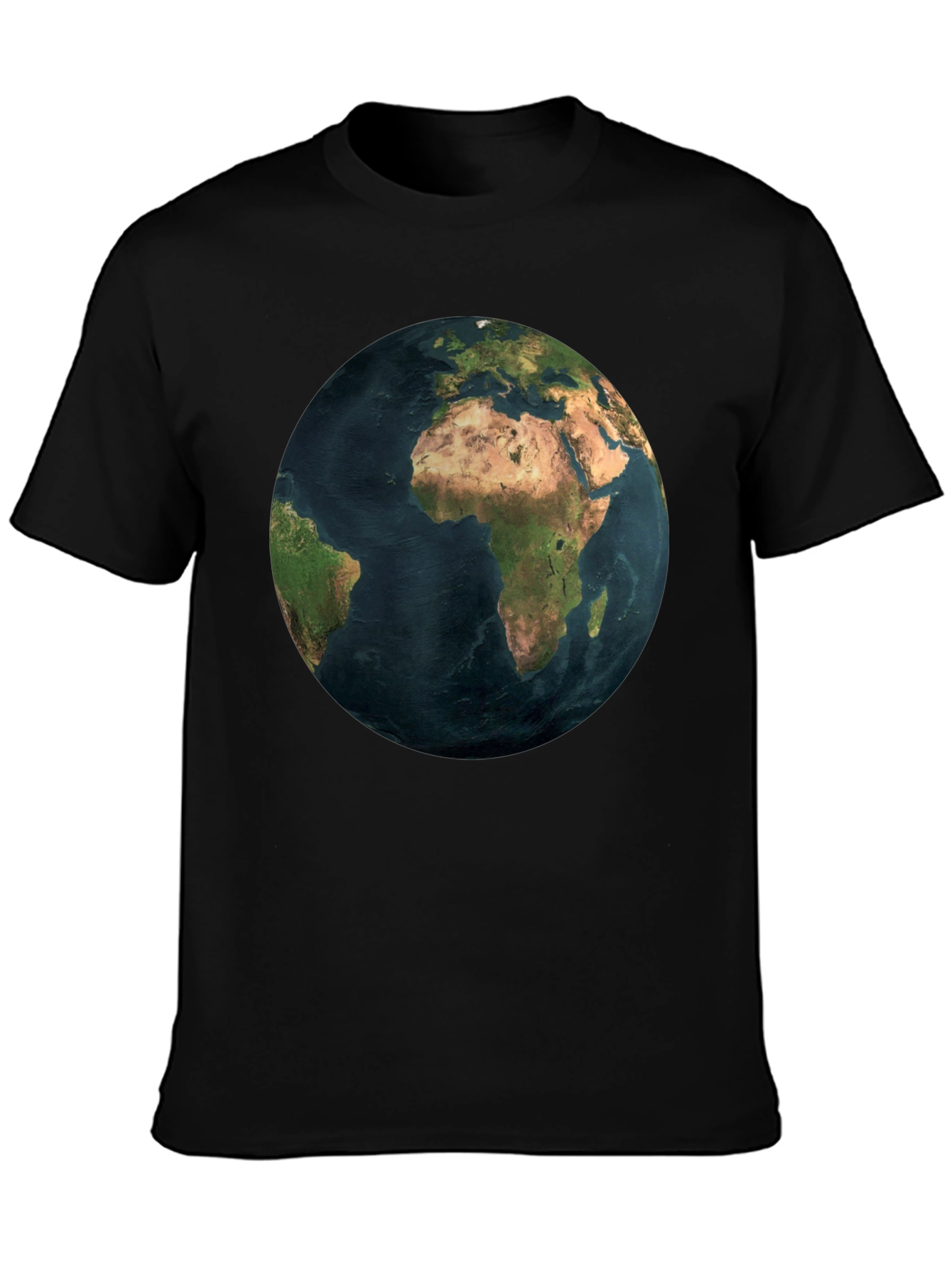 Earth Graphic Black T-Shirt - Global Design