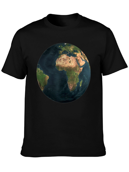 Earth Graphic Black T-Shirt - Global Design