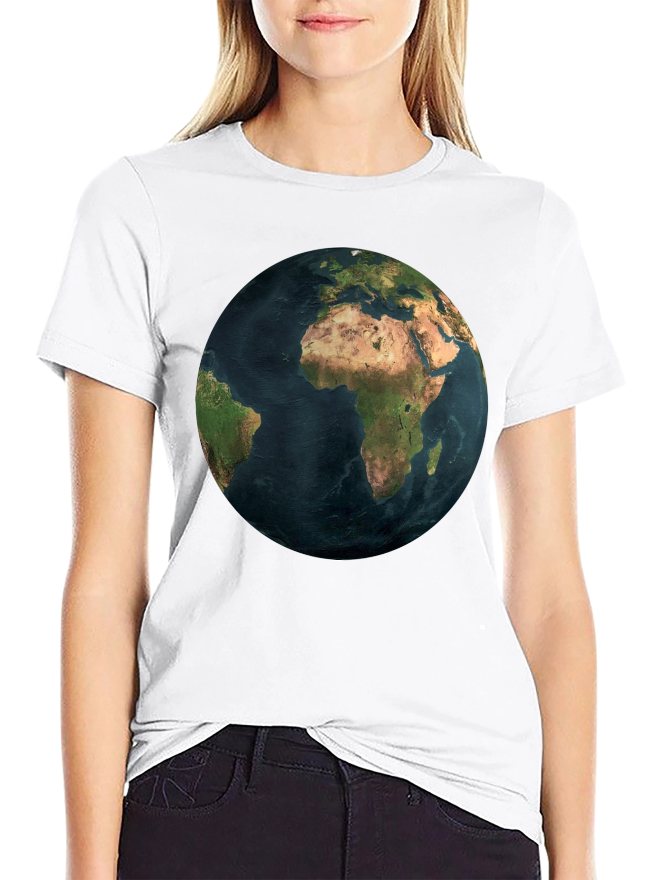 Earth Graphic Black T-Shirt - Global Design