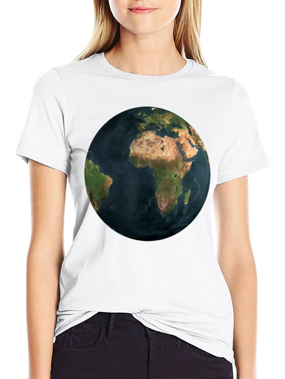 Earth Graphic Black T-Shirt - Global Design