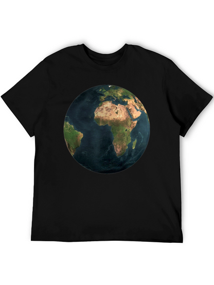 Earth Graphic Black T-Shirt - Global Design