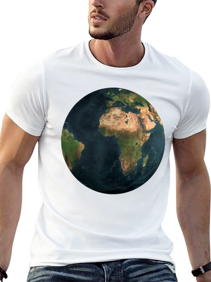 Earth Graphic Black T-Shirt - Global Design
