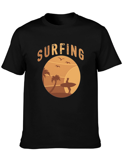 Surfing Beach T-Shirt - Retro Style