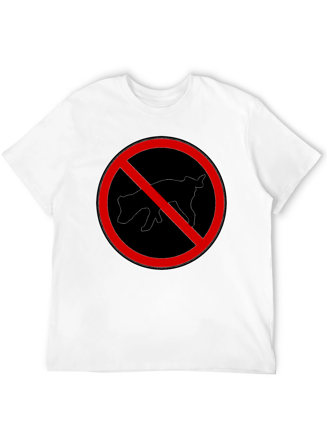 Humorous No Pooping Dog Graphic T-Shirt