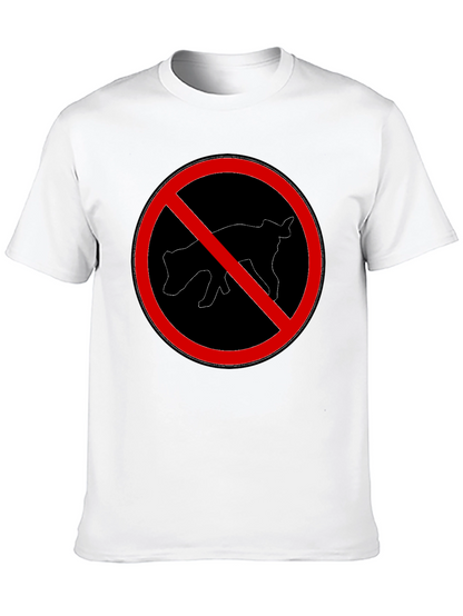 Humorous No Pooping Dog Graphic T-Shirt