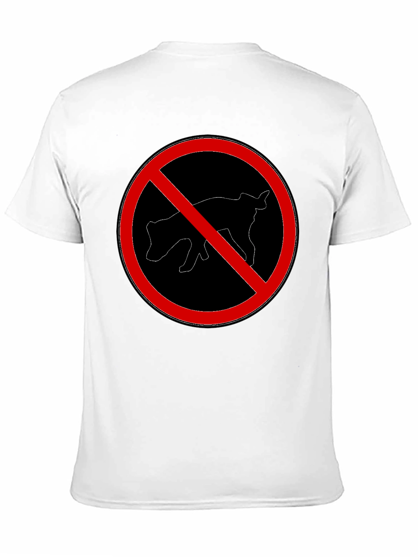 Humorous No Pooping Dog Graphic T-Shirt