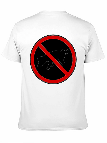 Humorous No Pooping Dog Graphic T-Shirt