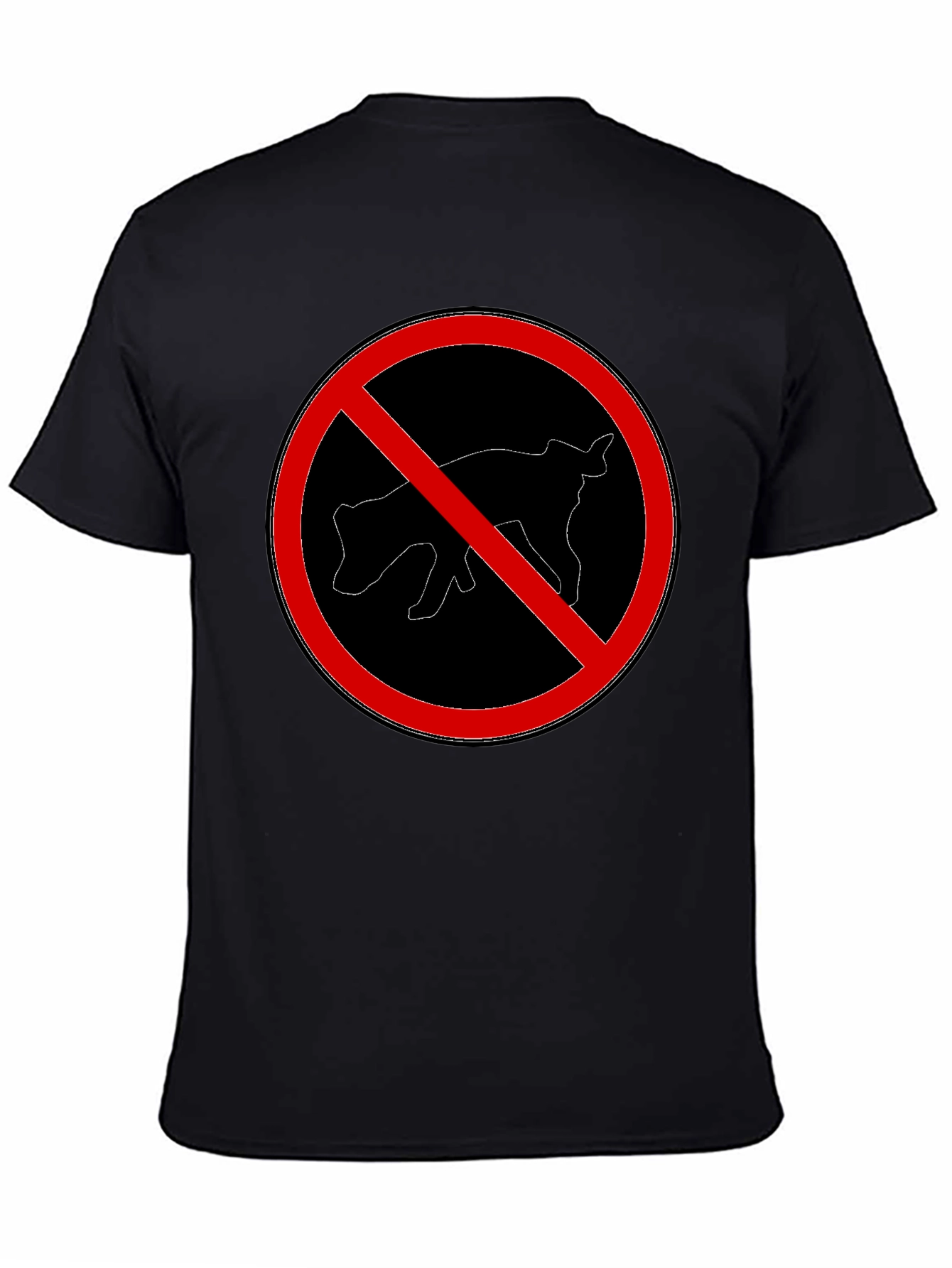 Humorous No Pooping Dog Graphic T-Shirt