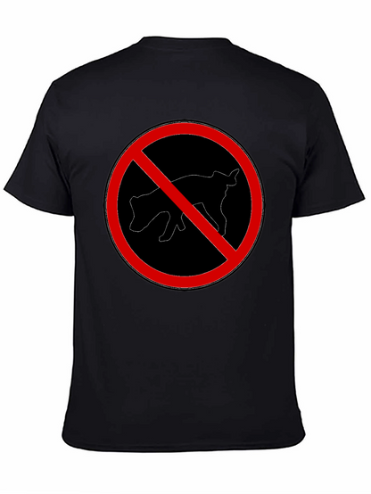 Humorous No Pooping Dog Graphic T-Shirt