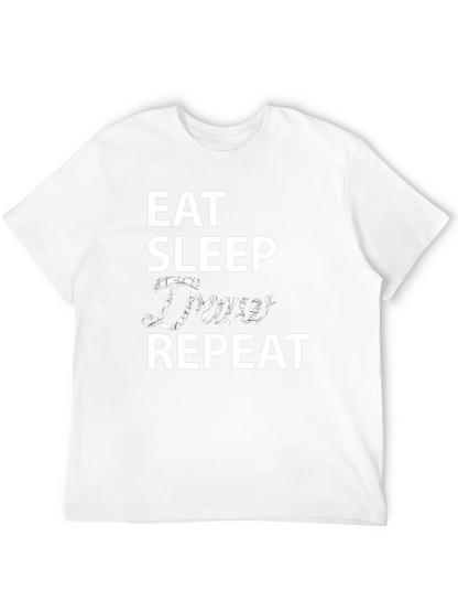 Eat Sleep Draw Repeat Black Graphic T-Shirt