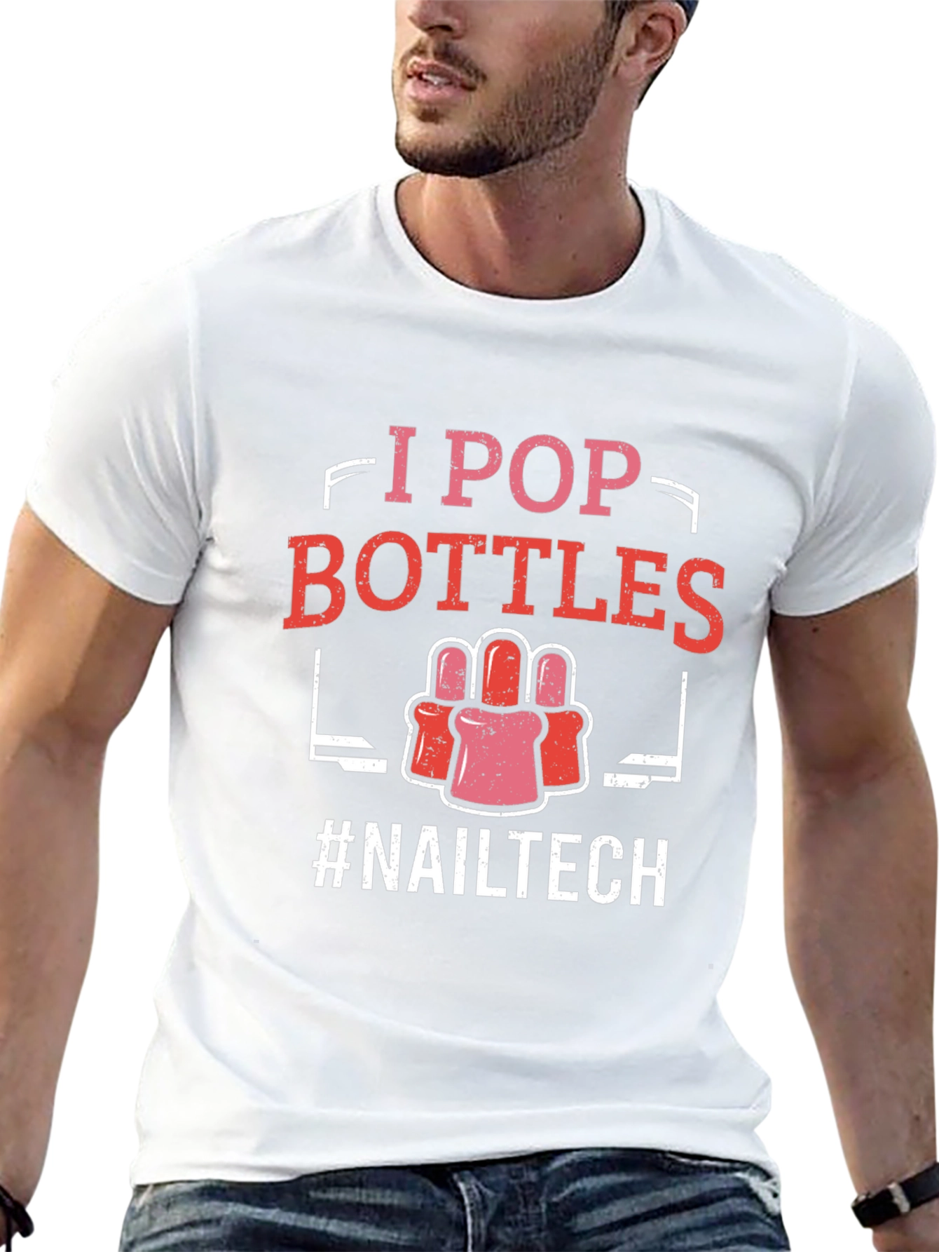 I Pop Bottles Nail Tech T-Shirt