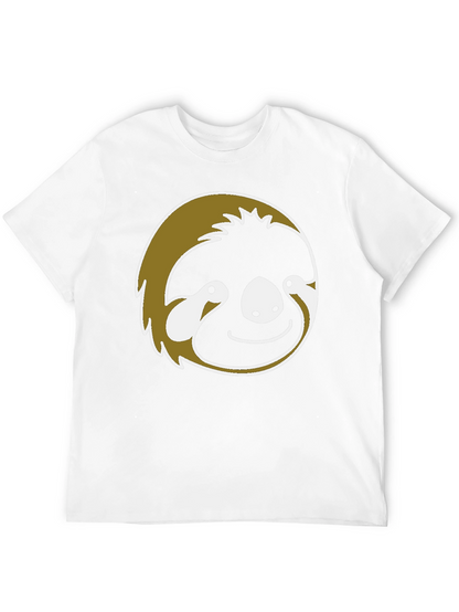 Sloth Face Graphic T-Shirt - Black