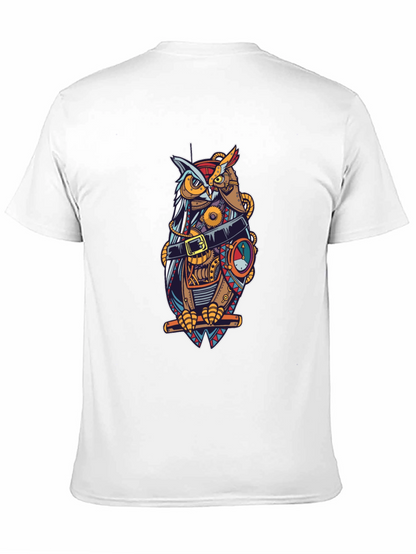 Steampunk Owl T-Shirt - Unique Mechanical Bird Design