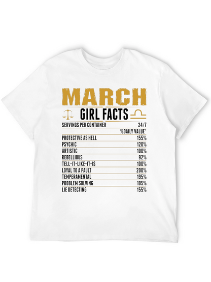 March Girl Facts T-Shirt