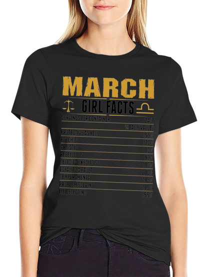March Girl Facts T-Shirt