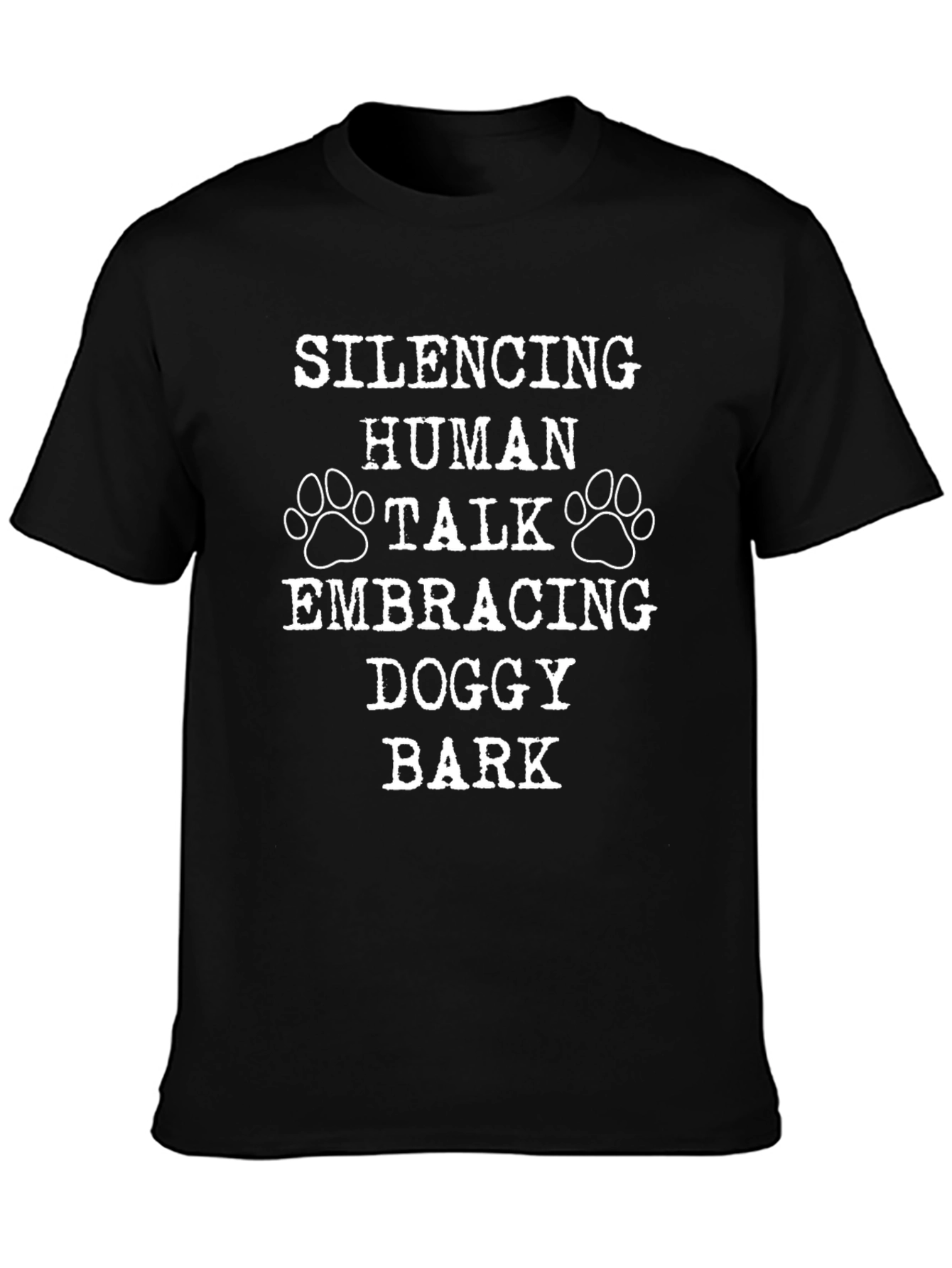 Silencing Human Talk Doggy Bark Novelty T-Shirt