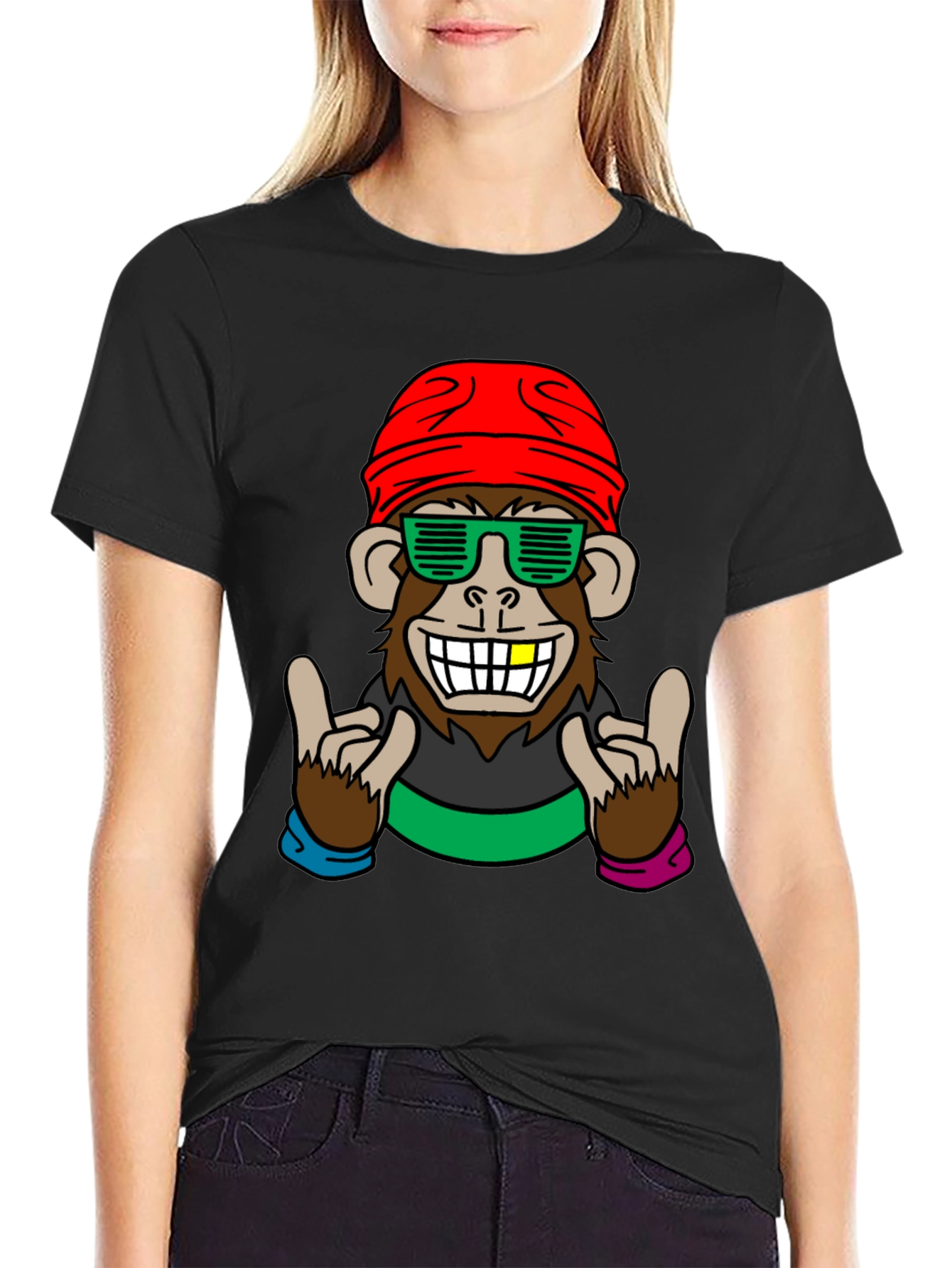 Cool Monkey Graphic Tee - Fun Novelty Shirt