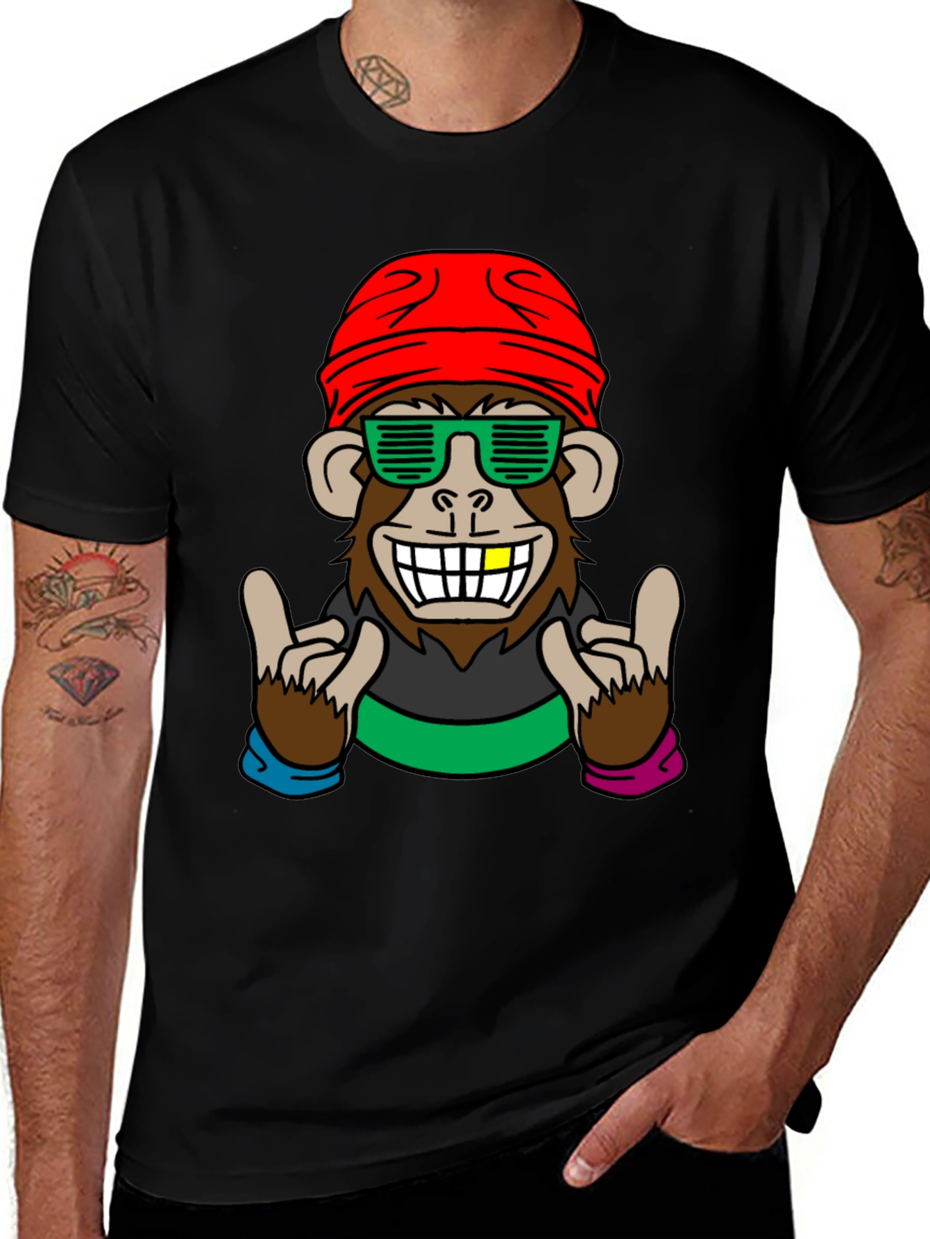 Cool Monkey Graphic Tee - Fun Novelty Shirt