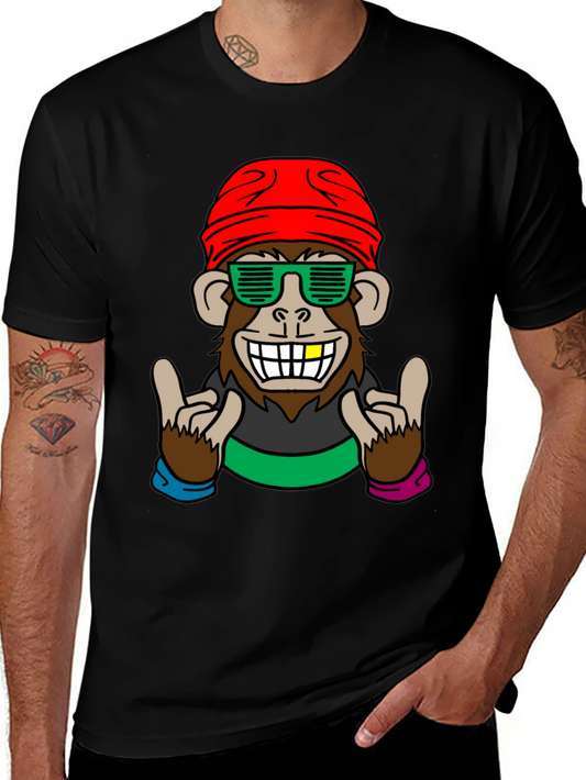 Cool Monkey Graphic Tee - Fun Novelty Shirt