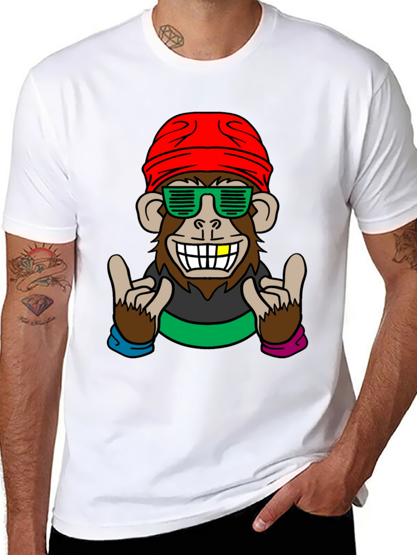 Cool Monkey Graphic Tee - Fun Novelty Shirt