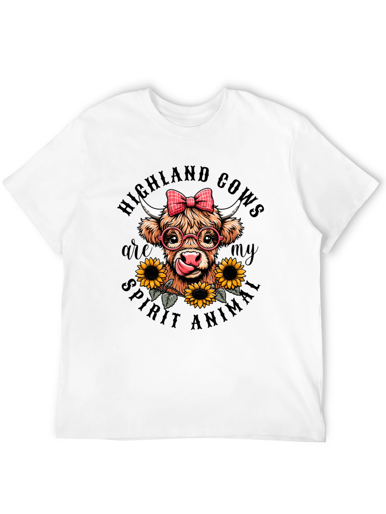 Highland Cow Spirit Animal Graphic T-Shirt