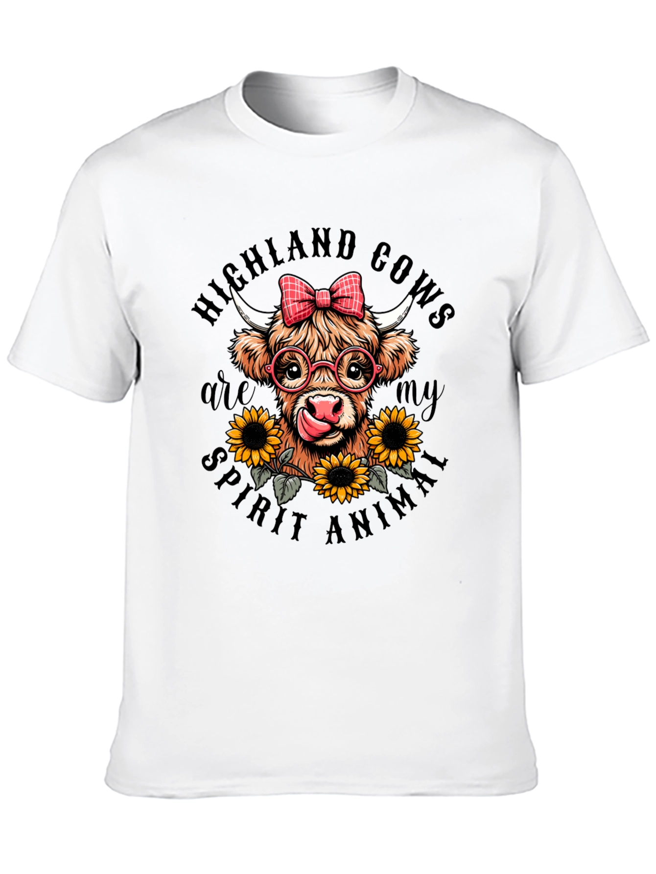 Highland Cow Spirit Animal Graphic T-Shirt