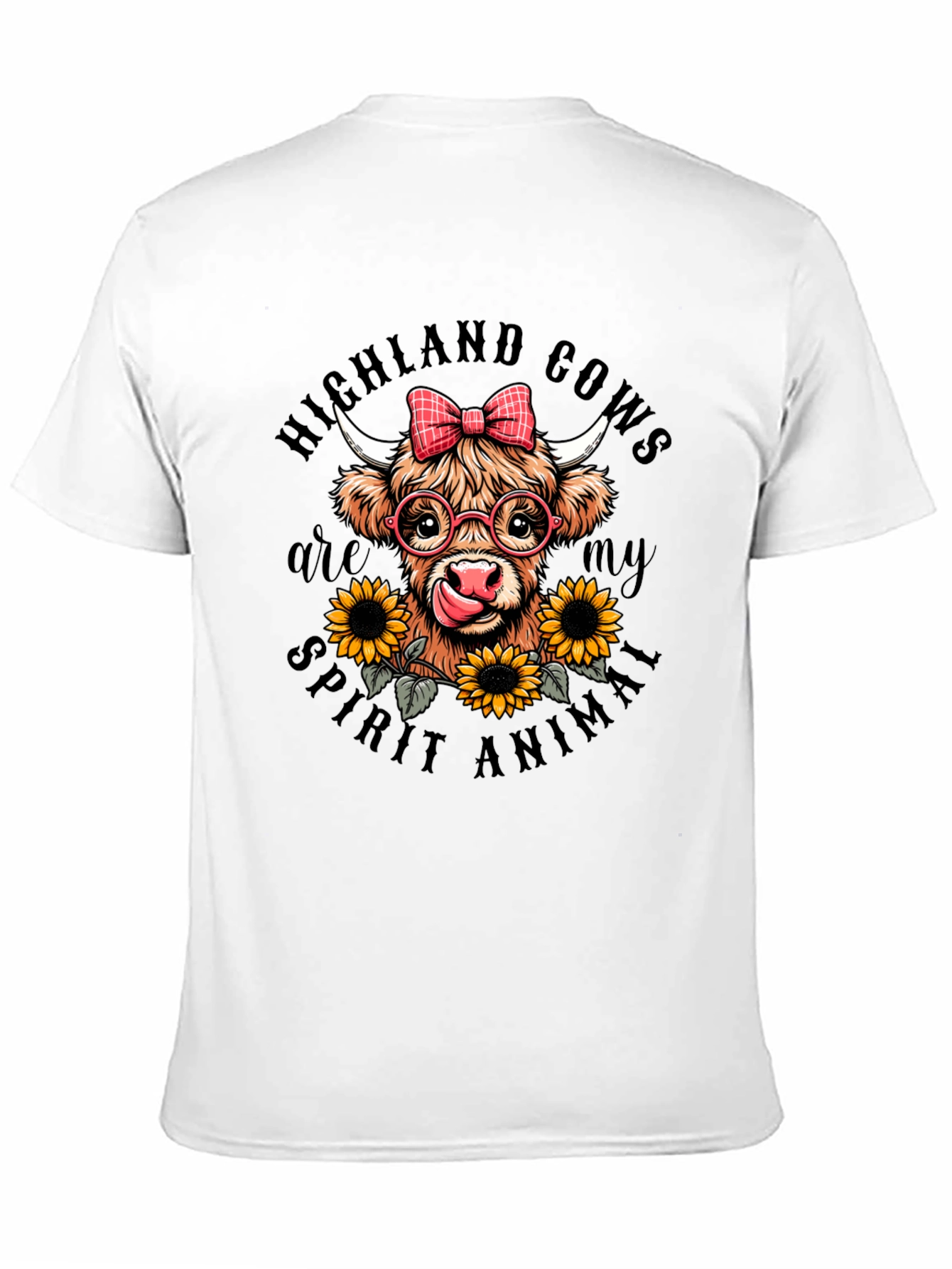Highland Cow Spirit Animal Graphic T-Shirt