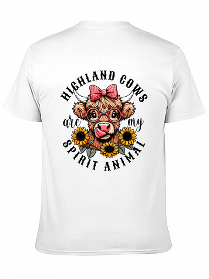 Highland Cow Spirit Animal Graphic T-Shirt