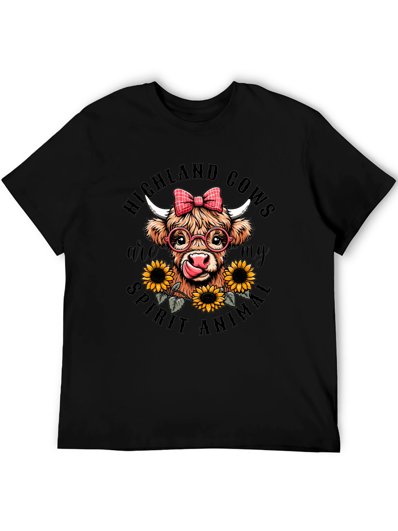 Highland Cow Spirit Animal Graphic T-Shirt