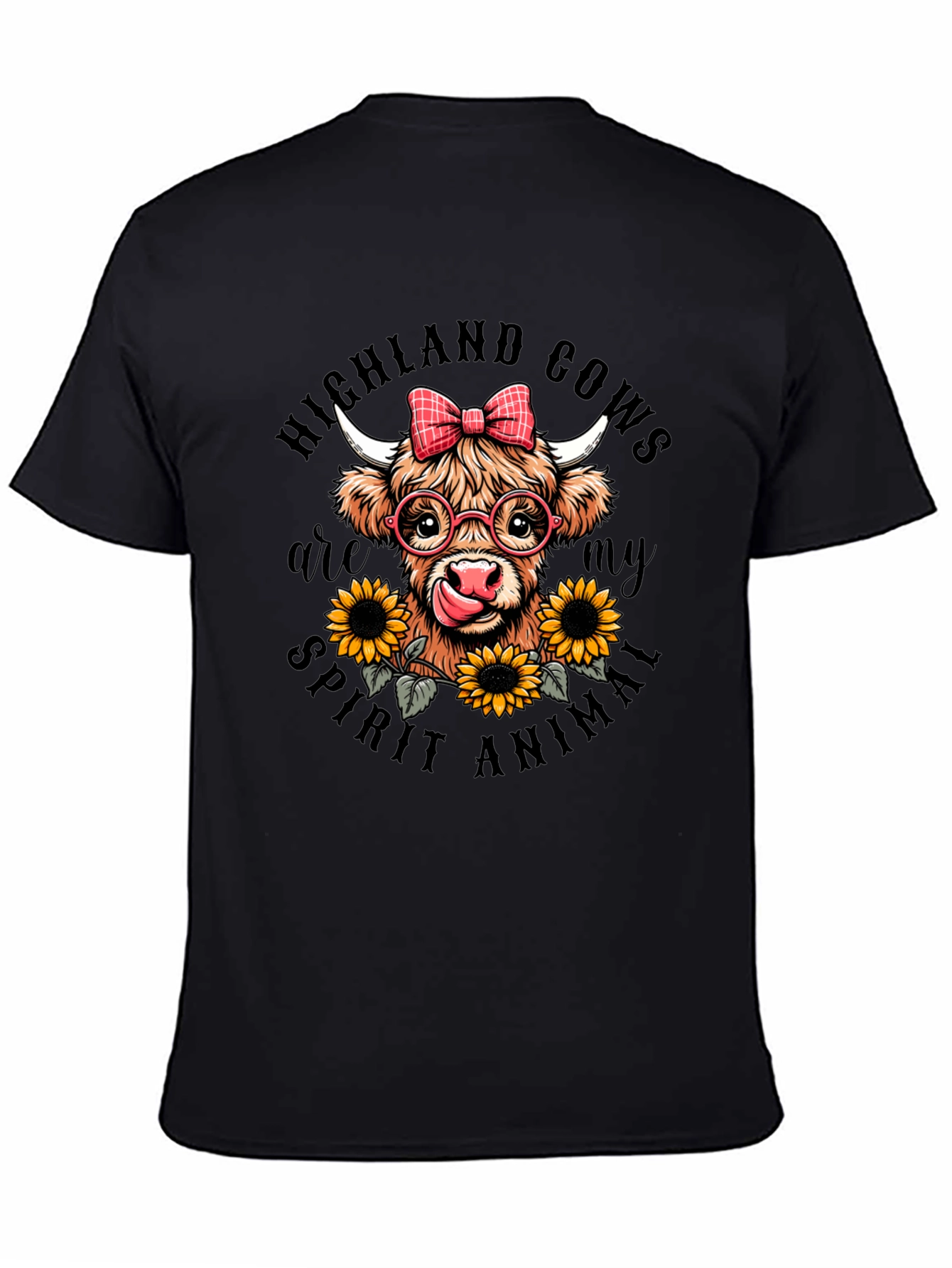 Highland Cow Spirit Animal Graphic T-Shirt