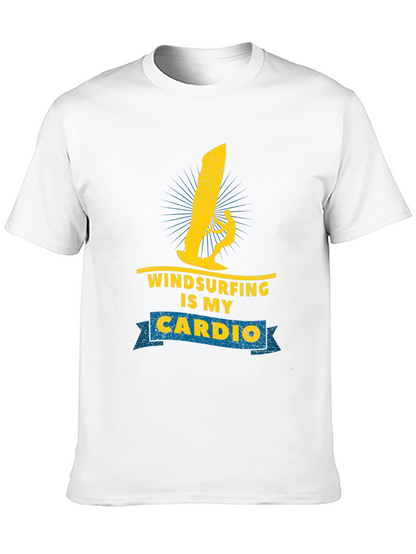 Windsurfing is My Cardio Black T-Shirt
