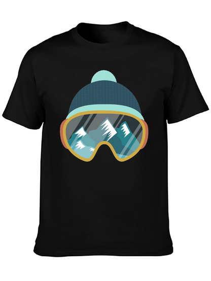Cool Ski Goggles Mountain Graphic Tee
