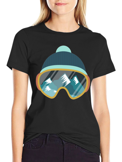 Cool Ski Goggles Mountain Graphic Tee