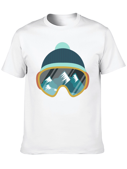 Cool Ski Goggles Mountain Graphic Tee