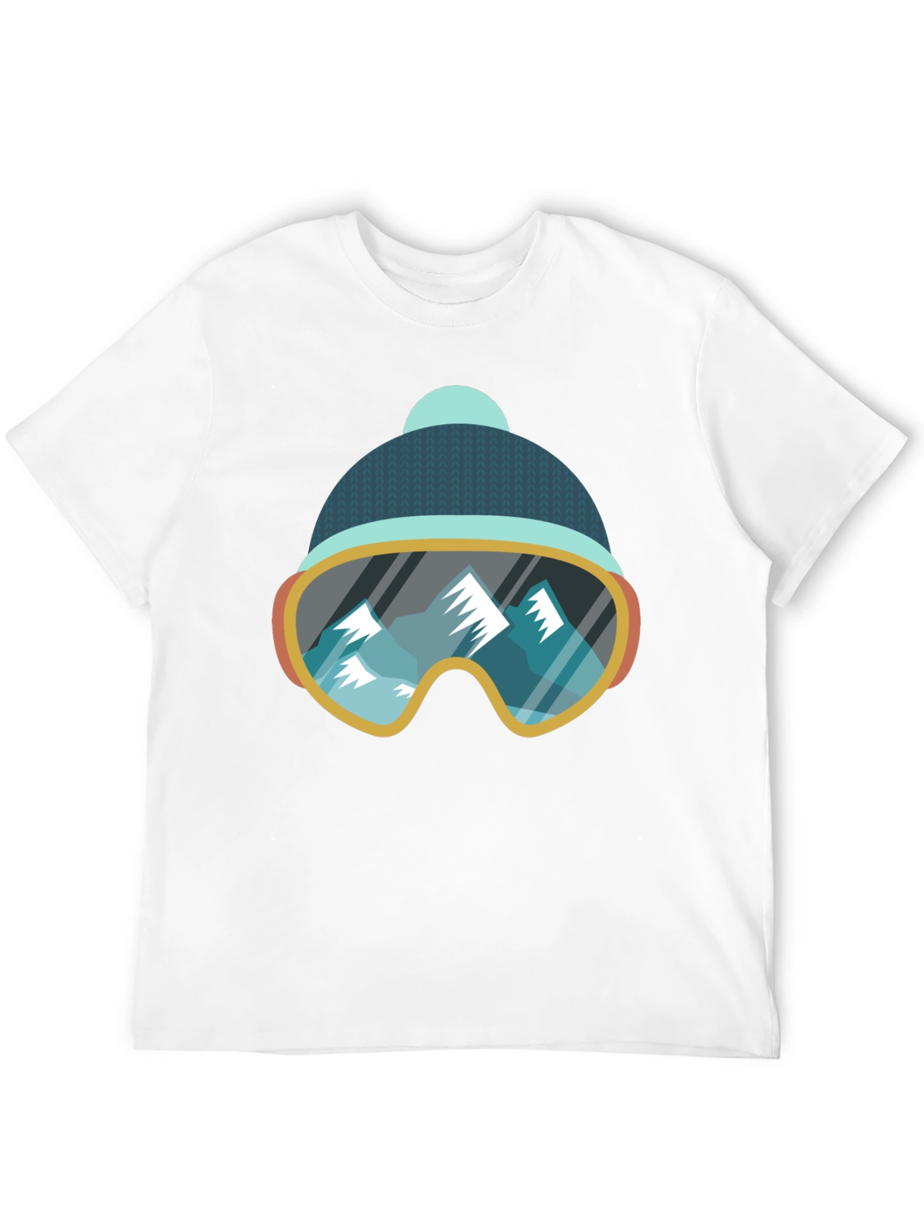 Cool Ski Goggles Mountain Graphic Tee