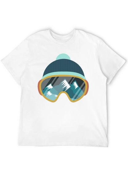 Cool Ski Goggles Mountain Graphic Tee